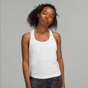 Swiftly racerback tank 2.0 race length size 6 white nwt
